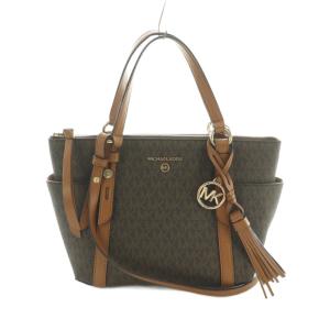 2WAY ハンドバッグ ショルダーバッグ MK柄 ブラウン ベージュ /MI OS