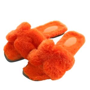 Oran オラン ムートン フラットサンダル 36.5 オレンジ