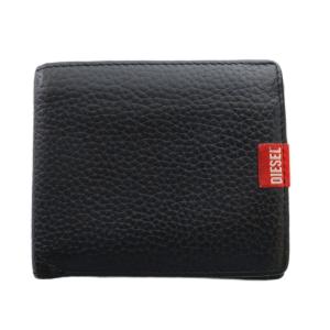 二つ折り財布 レザー 黒 ブラック /SS OS