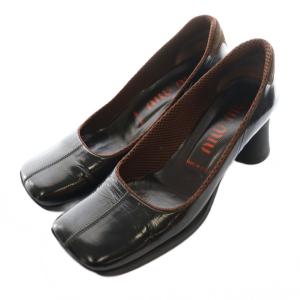 90s スクエアトゥパンプス 39 ブラック