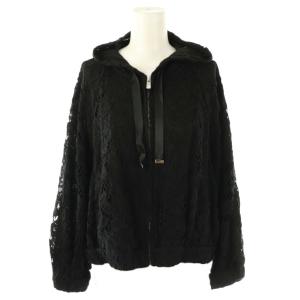 リバーレースブルゾン パーカー 36 ブラック /ES OS