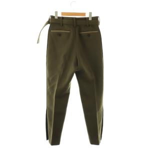 sacai 22-02886M メルトンベルテッドパンツ 1 カーキ