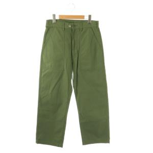 FATIGUE TROUSER スピック&スパン取扱い ベイカーパンツ ストレート S グリーン /DF