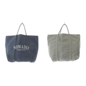 リバーシブル トートバッグ ハンドバッグ グレー 青 ブルー /SR