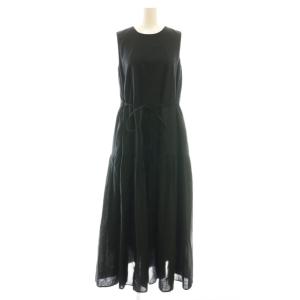  25SS コットンリネン ノースリーブ ワンピース XS ブラック /CX OS