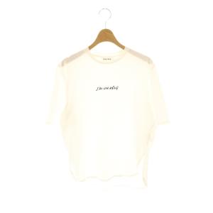 EX FINEコットンロゴトップス Tシャツ カットソー 38 ホワイト /ES OS