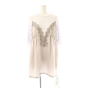 25SS MEDI SATIN DOCKING TUNIC TEE Tシャツ カットソー チュニック F