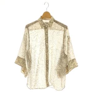 241-15219 CONTOUR LINE BELL-SLEEVE SHIRT 半袖シャツ 1 グレージュ