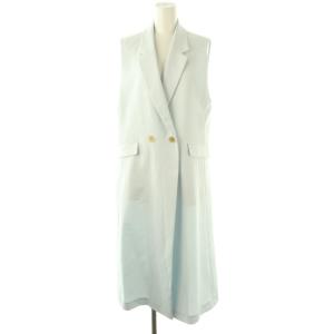 23SS ワッシャーツイルロングジレ ベスト 前開き M ライトブルー /NR OS