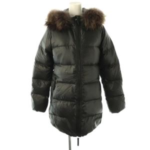 KAPPA ダウンコート ジップアップ 38 ブラック /HK OS