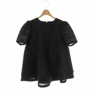 バックダブルフレアブラウス 1 ブラック /DO OS