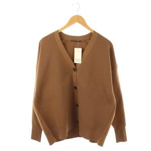 アパルトモン ワイドニットカーディガン Vネック F キャメル /DF OS