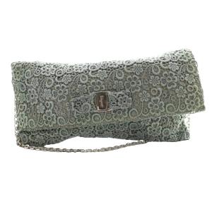 レースチェーンハンドバッグ 2WAY ミントグリーン