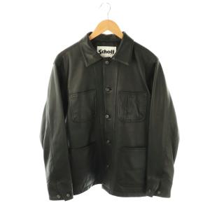 ラムレザー カバーオール S ブラック