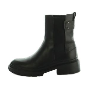 ショートブーツ サイドゴア タンクソール レザー 24.5cm 黒 ブラック 27180100 /MI