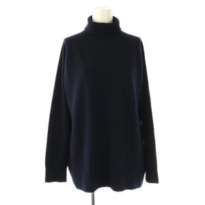 CAPRI タートルネックプルオーバー ニット セーター 長袖 ネイビー /HK OS SH