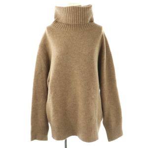 ミドルゲージタートル ニット セーター 長袖 ウール ベージュ /NR OS SH