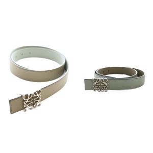 アナグラムベルト リバーシブル 30/32 グレージュ ライトブルー