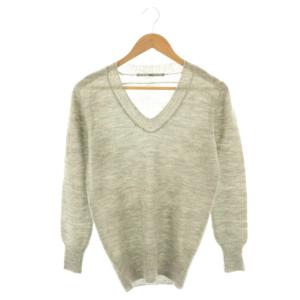 アルパカ混 Vネック ニット セーター 2 グレー /ES OS