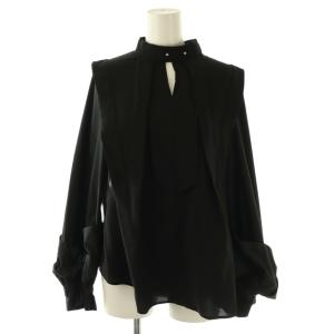 コンストラクトパターンブラウス F ブラック /ES OS