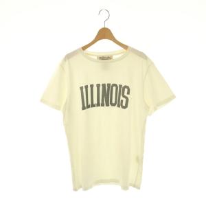 24SS ILLINOIS Tシャツ カットソー 半袖 ダメージ加工 L オフホワイト /HK OS