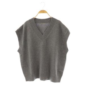 24AW C/W KNIT Vネックベスト プルオーバー グレー /DO OS