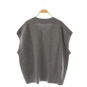 L'Appartement 24AW C/W KNIT Vネックベスト プルオーバー グレー /DO OS