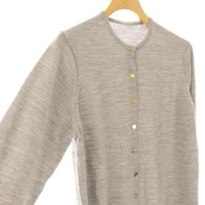 MUSE de Deuxieme Classe 23AW FF30 クルーネックカーディガン ウール グレー /DO OS