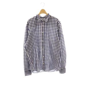 PAUL チェックシャツ 長袖 XL ネイビー /HK OS