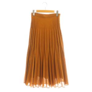 プリーツスカートロング 38 キャラメル /DF OS