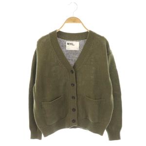 ニットカーディガン コットン Vネック 2 カーキ /CX OS