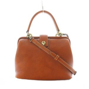 トーンオイルヌメ ポストミニショルダー ハンドバッグ 2way ブラウン