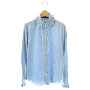 HPS別注 シャンブレーフリルシャツ 01 ライトブルー