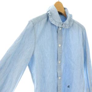MADISONBLUE HPS別注 シャンブレーフリルシャツ 01 ライトブルー