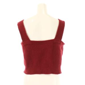 gelato pique 23AW セットアップ 上下 アランビスチェ ニット ショートパンツ ルームウェア 部屋着 F 赤 /NR