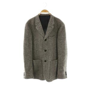 マーガレットハウエル ヘリンボーン3Bジャケット テーラード ウール XL グレー 黒 /NR OS