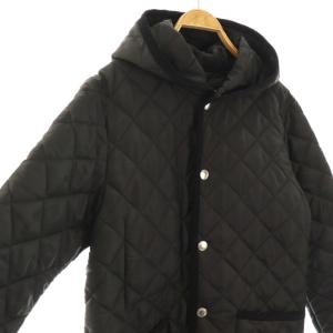 Traditional Weatherwear 22AW EARBY フード コート キルティング 中綿 ロング 32 ブラック /HK OS