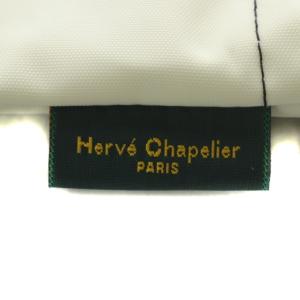 Hervé Chapelier 1027N ナイロン舟型トートM ハンドバッグ アイボリー×ノワール /YO18