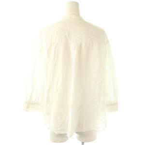 IENA 24AW シアーコットンギャバフリルシャツ 長袖 ホワイト /DO OS