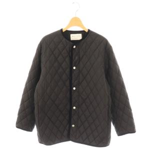 23AW キルティング クルーネックジャケット アウター 36 ブラック 黒 12-07-34-07702