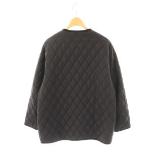 MACPHEE 23AW キルティング クルーネックジャケット アウター 36 ブラック 黒 12-07-34-07702