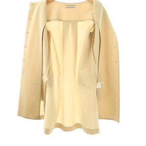 FOXEY NEW YORK 33734 マットストレッチグログランコート ノーカラーコート 40 ベージュ /ES OS