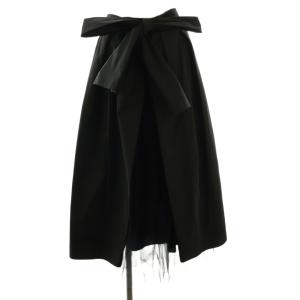 ブラックタフタオーバースカート チュール ラップ フレア 2点セット 38 ブラック /ES OS