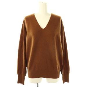サロン SALON 24AW カシミア深Vネックニットプルオーバー セーター F ブラウンベージュ /DO