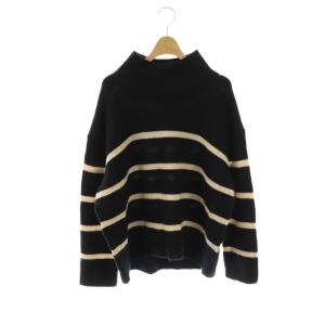 24AW カシミヤ ボーダー ニット セーター L ブラック /DF OS