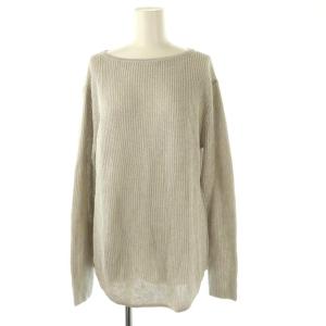 24SS ペーパーブレンドシャインニット プルオーバー カットソー 長袖 L グレー /NR OS