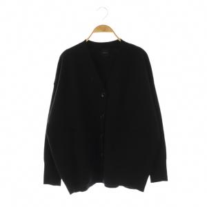 23AW ダブルジャガード ビッグカーディガン ニット ブラック /HK OS
