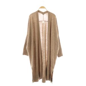 ポンチョガウン ニットカーディガン ロング F ブラウン /CX OS