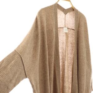 Spick&Span ポンチョガウン ニットカーディガン ロング F ブラウン /CX OS