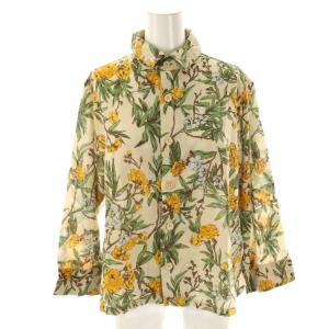 度甘平ホウセンカプリントの四角シャツ